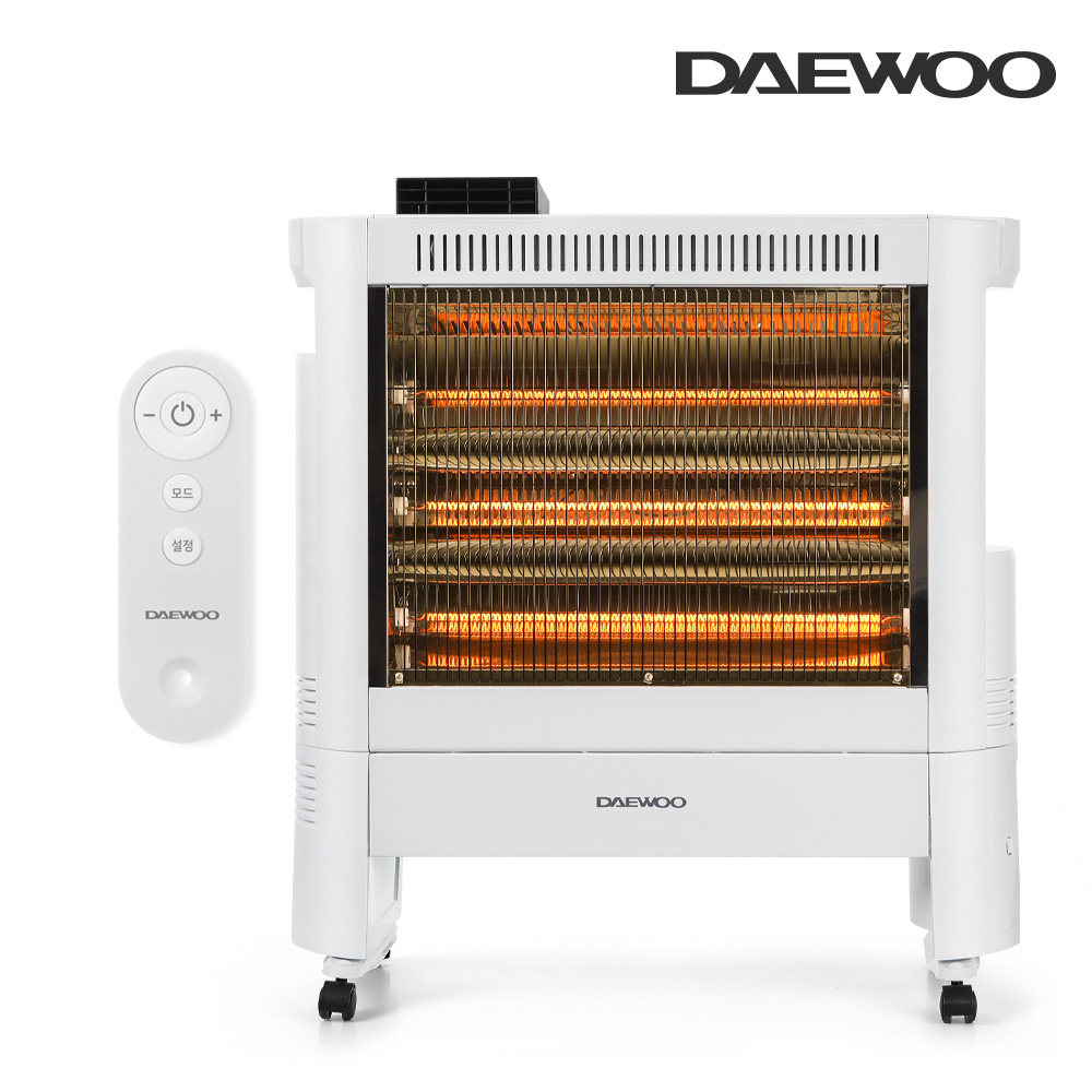 [최신형] 프리미엄 대우 스텔라웨이 카본 전기 3단 온풍 히터 리모콘 업소용 창문열림감지기능 CC5000F, 화이트 249,000원