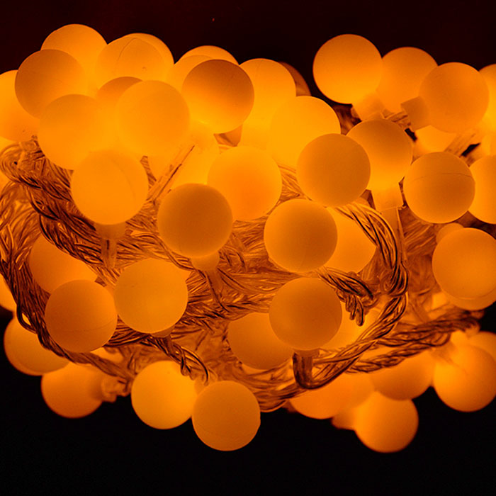 LED 앵두 메모리형 투명선 줄전구 100구, 노랑색, 1개 10,180원