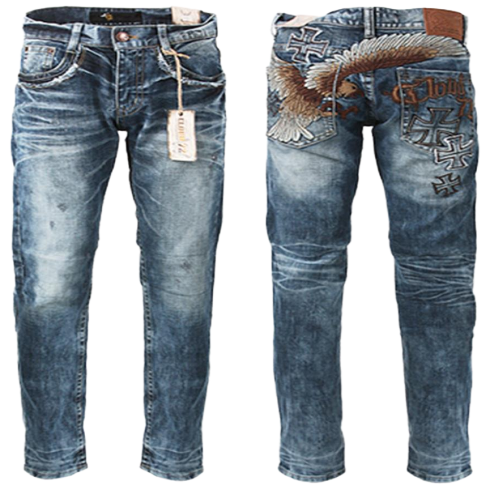 기사미 클라우드72 빈티지청바지 자수청바지 바이크스타일 화려한청바지 Cloud72 648 Blue 119,300원