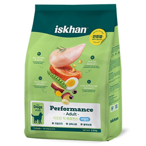 이즈칸 어덜트 강아지 독 퍼포먼스 건식사료, 닭, 2.5kg, 1개 24,840원