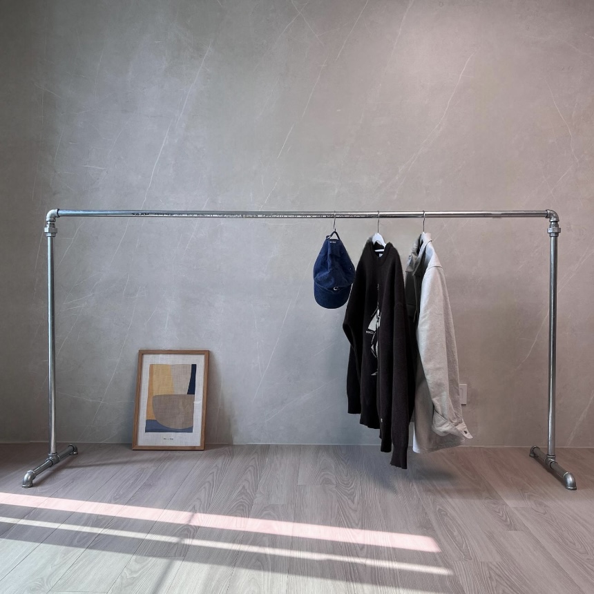 이동식 철제 옷가게 매장 행거 스탠드 대형 파이프행거 1단 112,900원