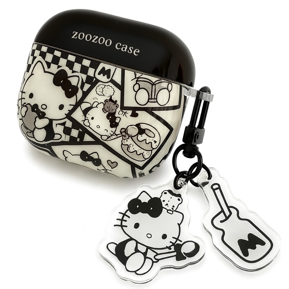 블랙키티 에어팟케이스 키링세트, 에어팟4세대 11,900원