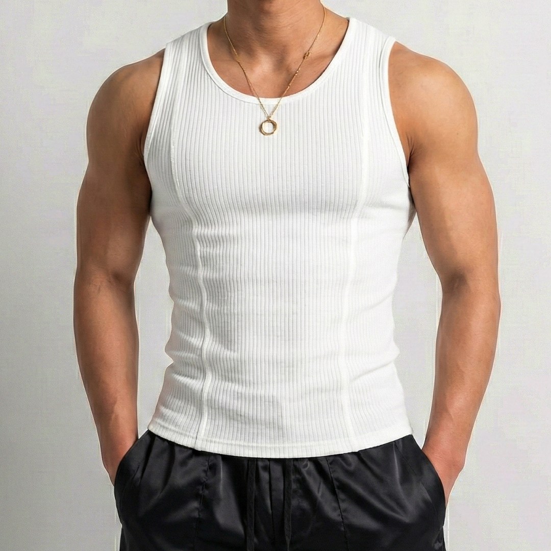 [2PACK] 짐웨어 머슬핏 프론트 컷팅 골지 남자 나시 슬림핏 동남아 여행 운동하는남자 32,900원