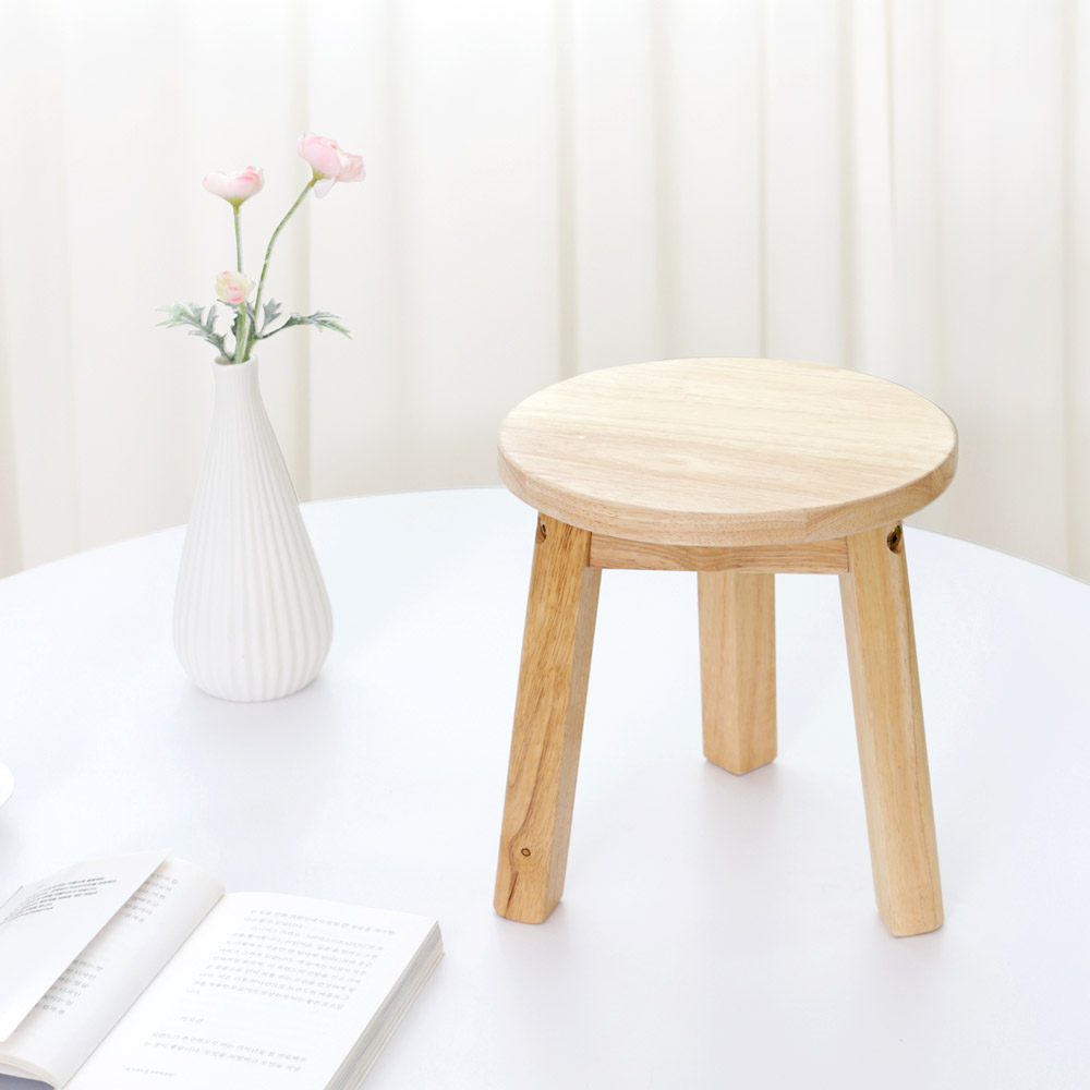 모노먼트 조립식 고무나무 미니 원형 스툴 13,500원