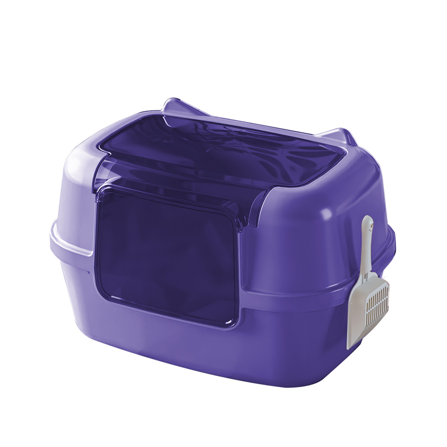 우아지오 후드형 고양이화장실, 1세트, 라벤더 23,500원
