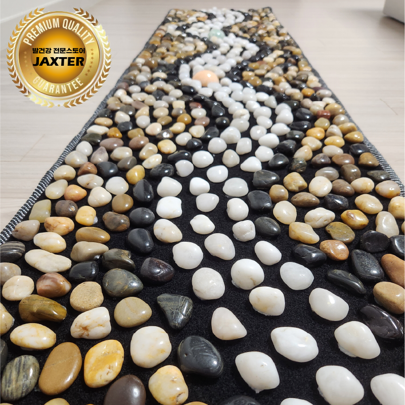 잭스터 180cm 특대형 천연자갈 건강 발지압 매트 마사지, 1개, 블랙 59,500원