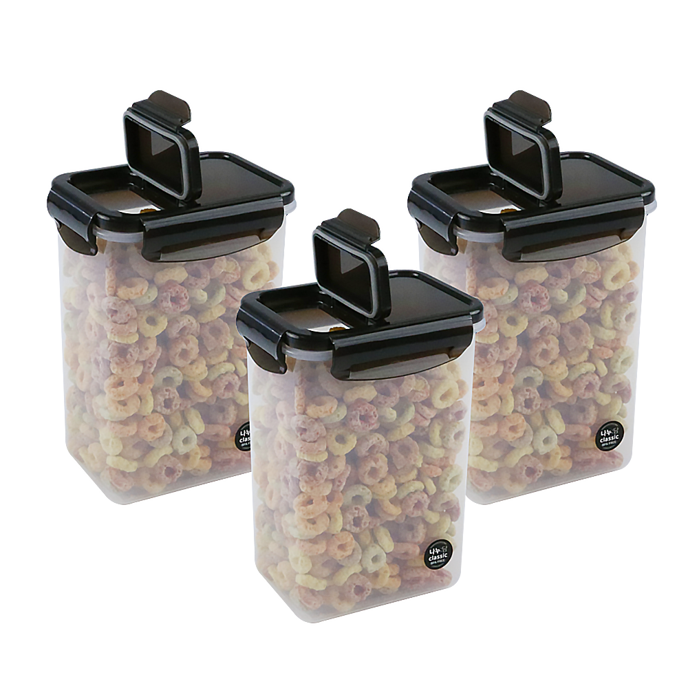 나누담 클래식 시리얼 잡곡통 오픈캡 밀폐용기 1.4L, 혼합색상, 3개 12,900원