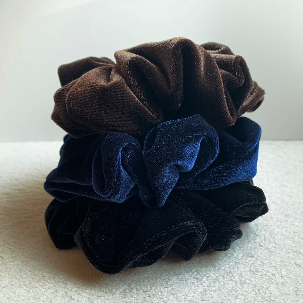 메르시봉봉 1+1+1 빅벨벳 헤어슈슈 곱창 헤어밴드 머리끈 3개 세트 12,900원