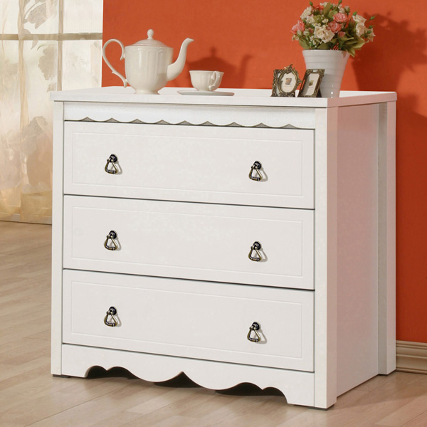 미자크 화이트 3단서랍장 / 수납장 옷 틈새 서랍장 수납함 미니 800, 화이트(물결) 104,900원