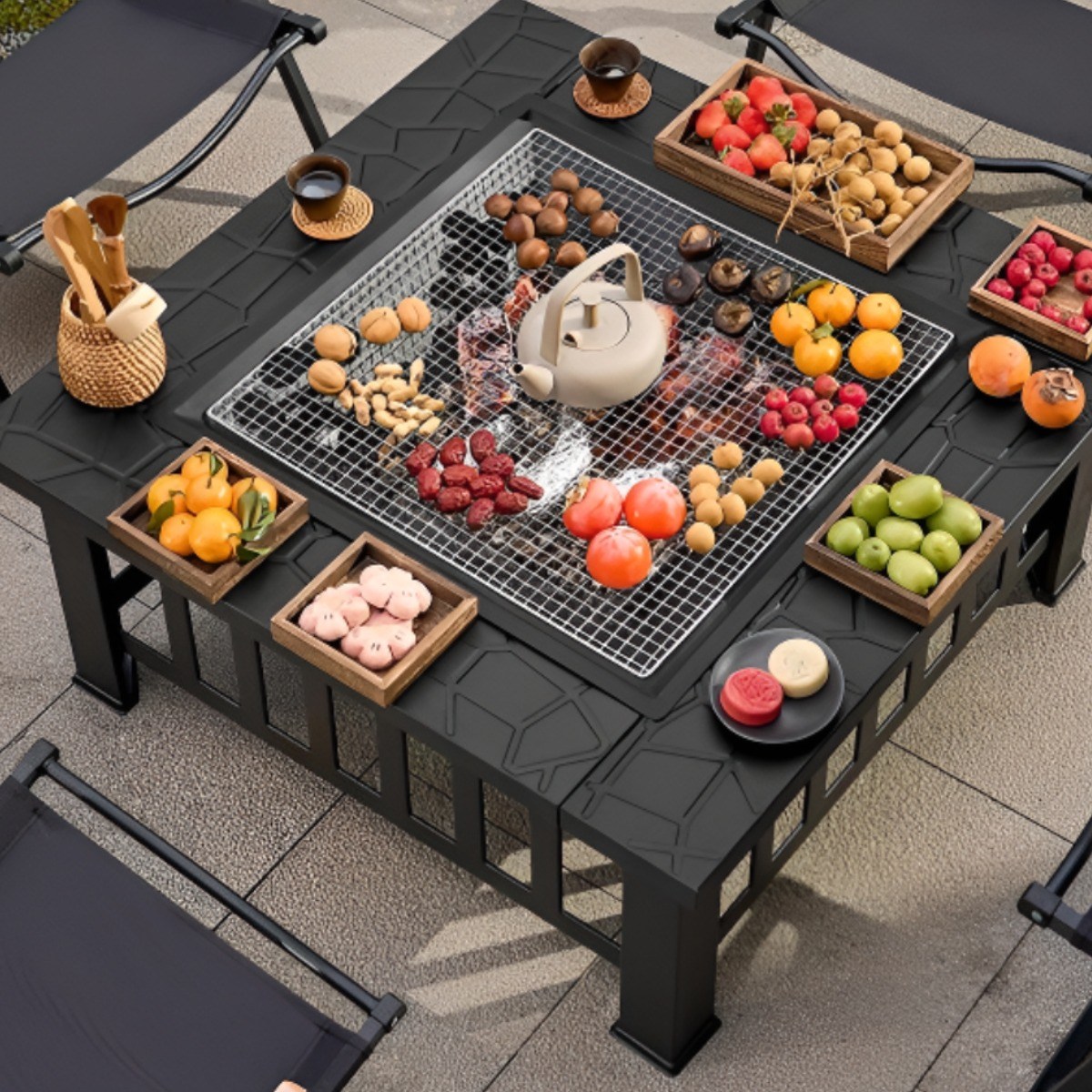 그릴로우 화로대 캠핑 바베큐그릴 불멍 화롯대 솥뚜껑 석쇠 화덕 숯불 야외 가정용, 1개 141,900원