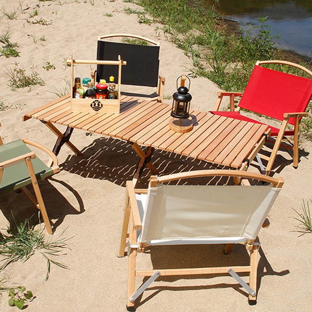 캠핑 우드롤테이블 감성테이블 휴대 접이식 원목 캠핑테이블 소형 중형 대형 블랙롤테이블 13,800원