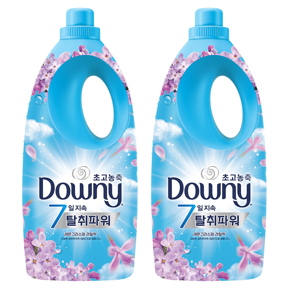 다우니 초고농축 7일지속 탈취파워 섬유유연제 레몬그라스와 라일락 본품, 2L, 2개 23,500원