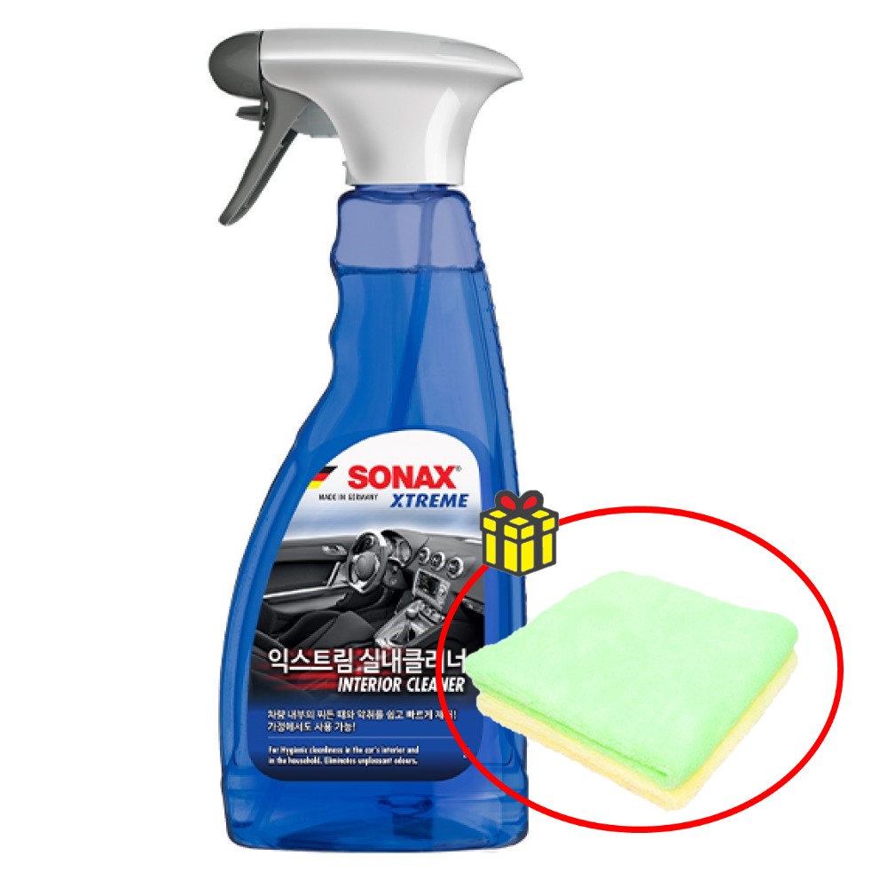 소낙스 익스트림 실내클리너 자동차 실내세정제 가죽 직물 크리너 500ml+타월 25,900원