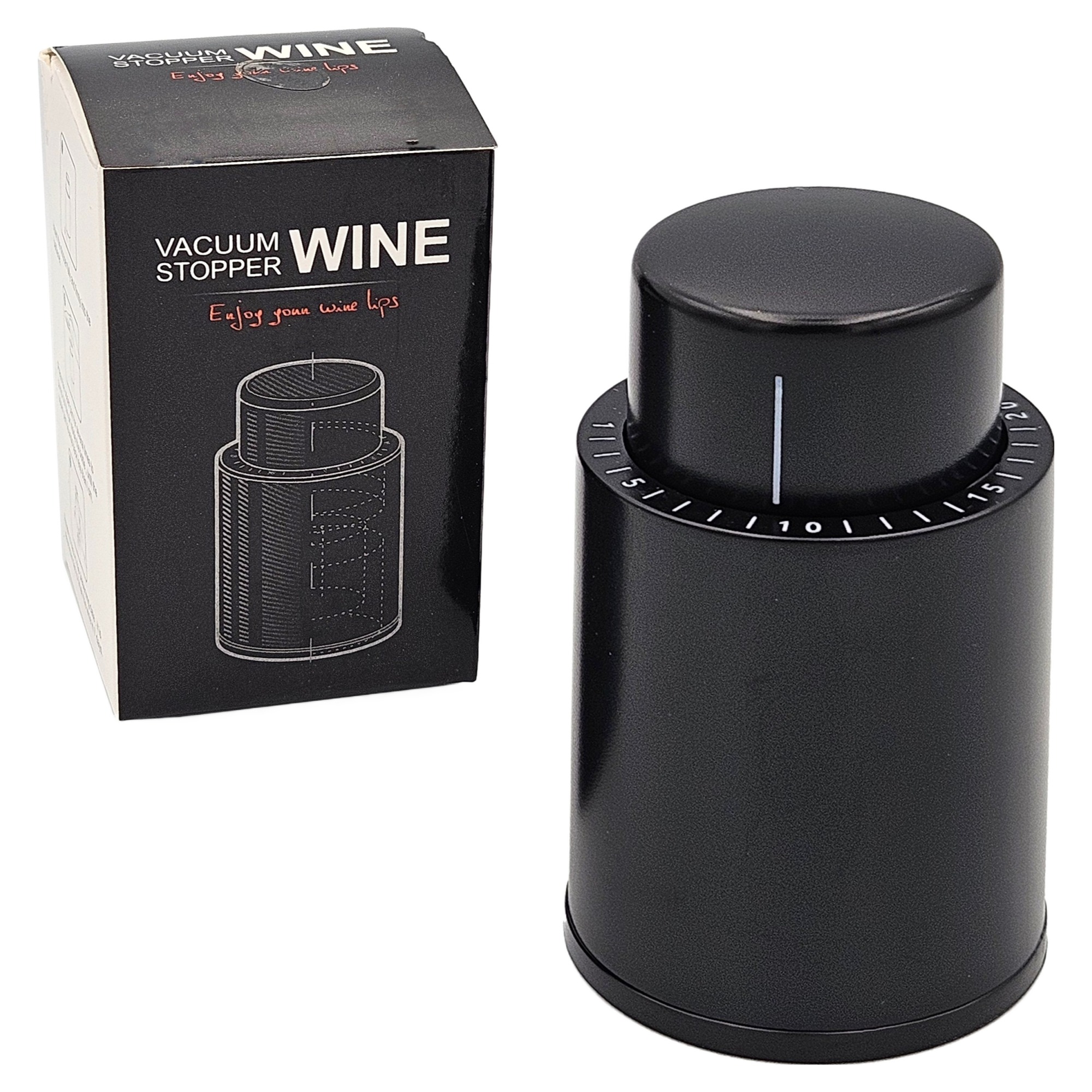 나홈 심플 와인 진공 스토퍼 4.2 x 7.2 cm, 블랙, 1개 5,200원