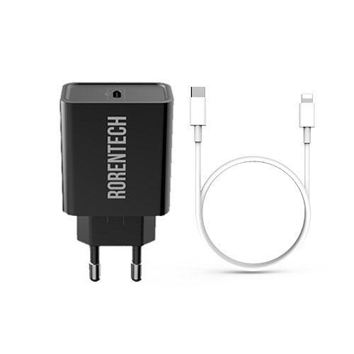 로랜텍 18W PD 고속충전기 + C to PD 라이트닝 케이블 1m 세트, 현재가 14,900원