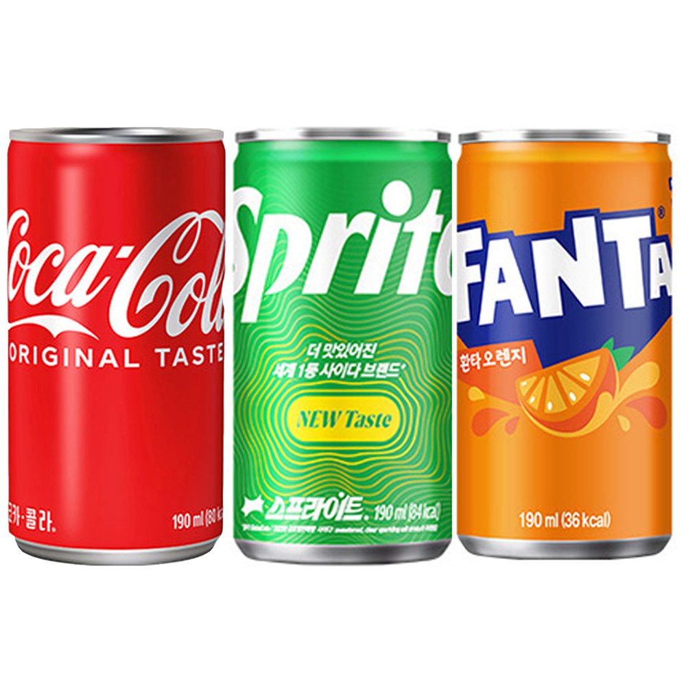 코카콜라+스프라이트+환타 190ml 90개 (각 30개) (업소용), 90개, 190ml 53,800원