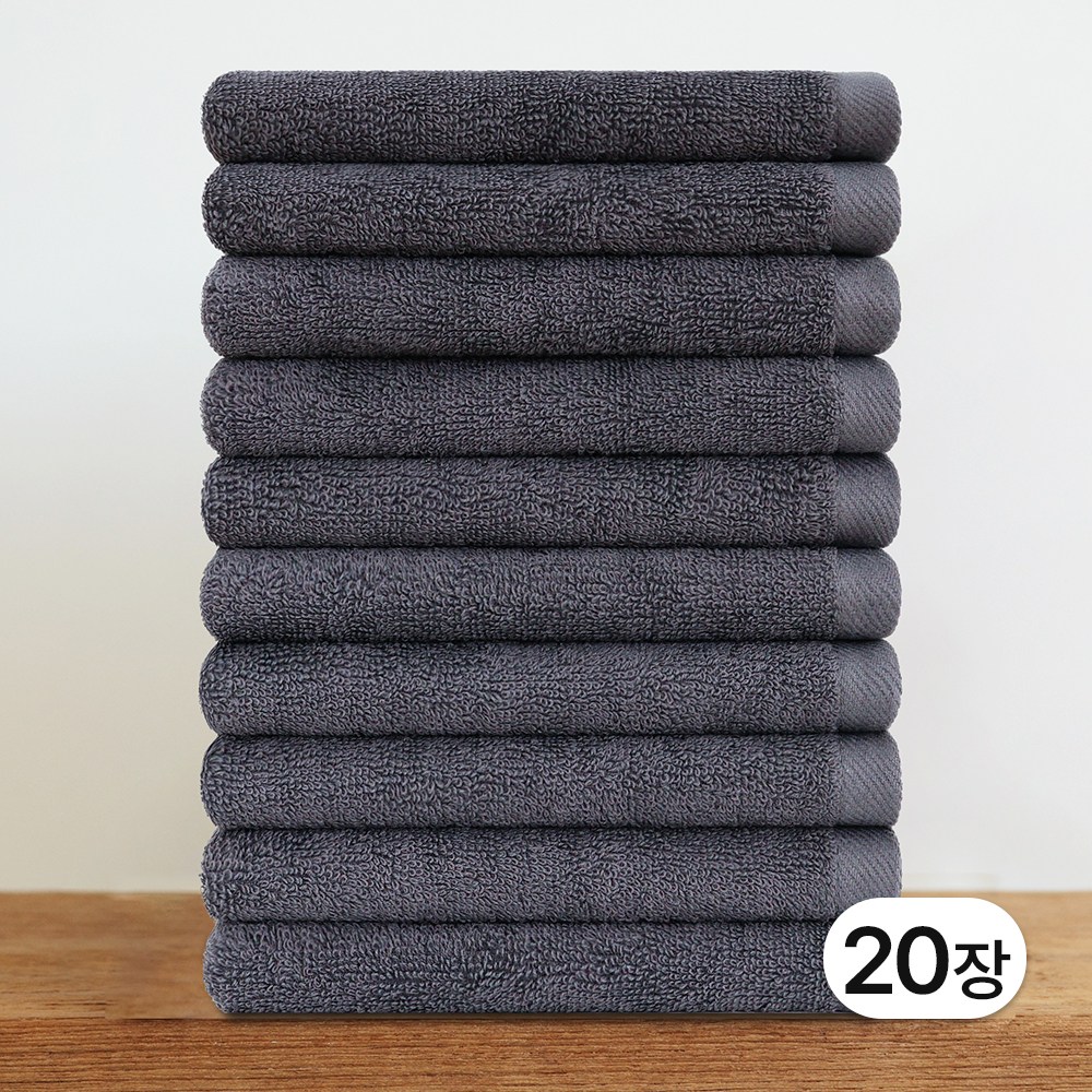 쉬라즈리빙 더소프트 업소용 다용도 미용타월 90g, 20개, 진회색 31,900원