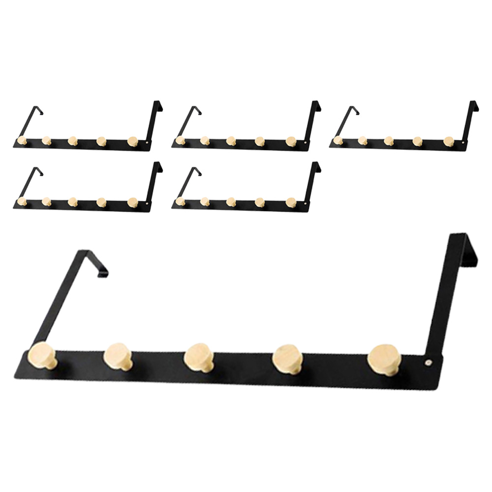 마벨인홈 간편설치 무타공 원목 도어행거 걸이 후크, 블랙, 6개 45,300원