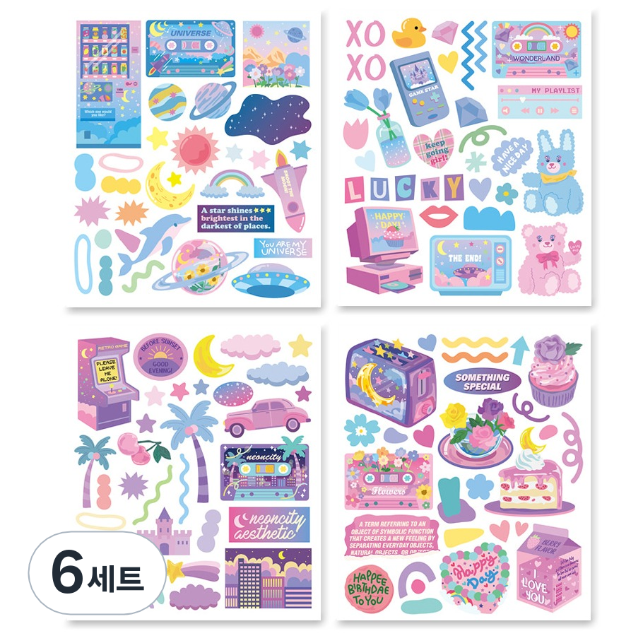 아르디움 리무버블포인트 스티커 세트, 혼합색상, 6세트 42,740원