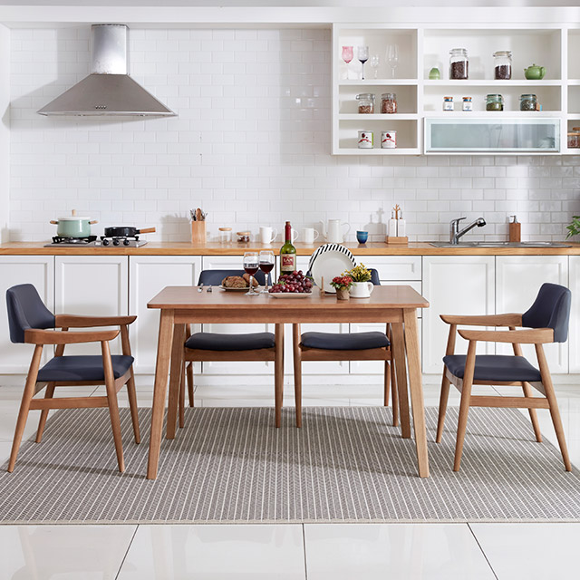 디자이너스룸 스칸디 노브 4인 식탁 세트 (안단테) 469,000원