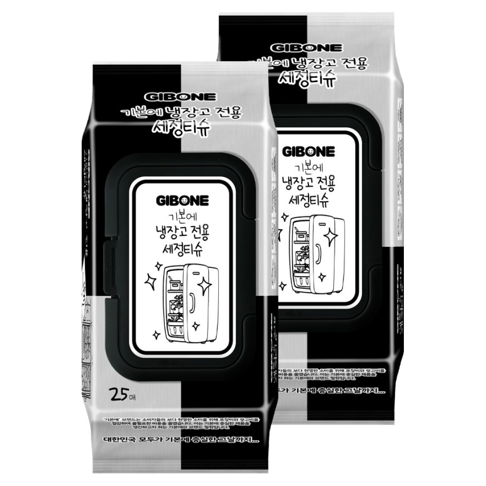 기본에 냉장고 전용 세정티슈 캡형 25p, 2팩 6,260원