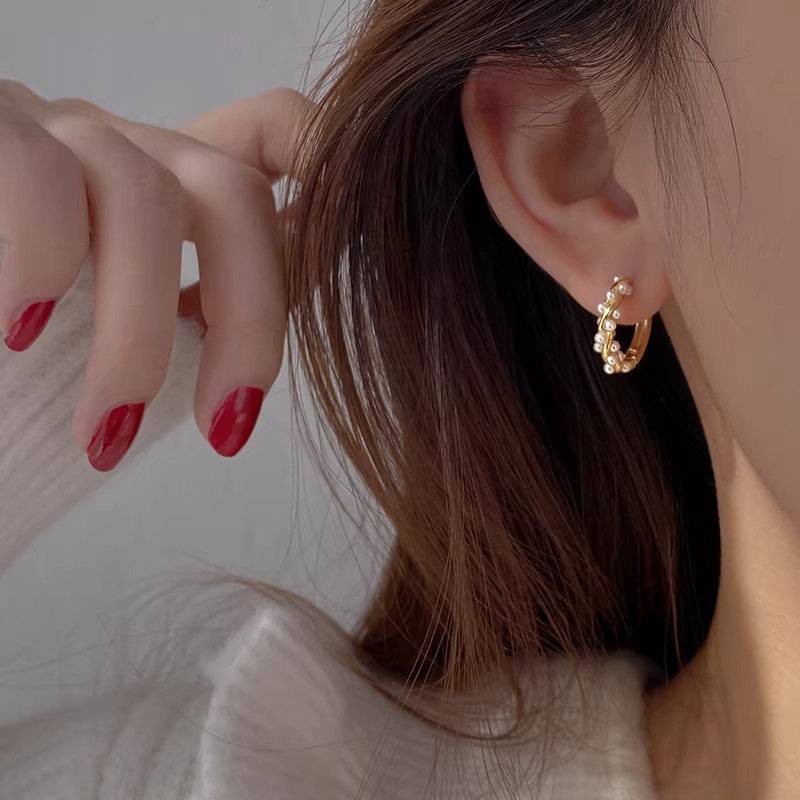 NXNA 14k 가볍고 부드러운 진주 귀걸이 BISCXF-ED002 도금 52,620원