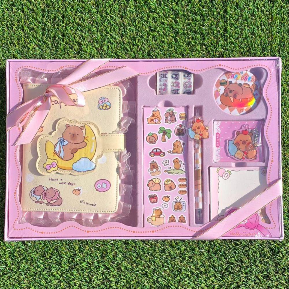 카피바라 귀욤 빅 다이어리 다꾸 꾸미기 세트, 1개, 노랑 14,900원