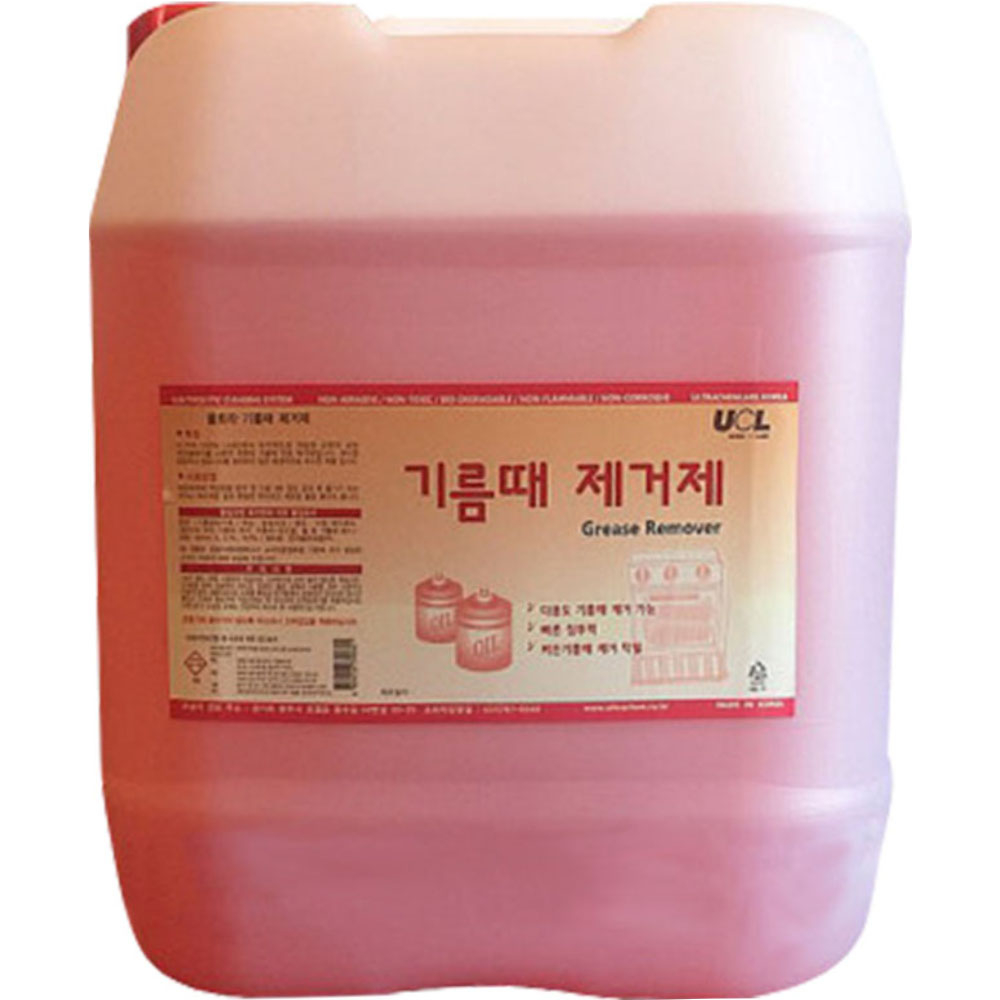 한국울트라켐 기름때 제거제 600ml, 3.75L, 18.75L 찌든때 가정용 산업용 렌지후드 자동차엔진기름때, 1개, 18.75L 44,850원