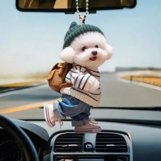 아크릴 키링 강아지 비숑 자동차 가방 크리스마스 열쇠고리 백꾸 동물 빽꾸 트리 굿즈 키홀더, 1개 7,500원