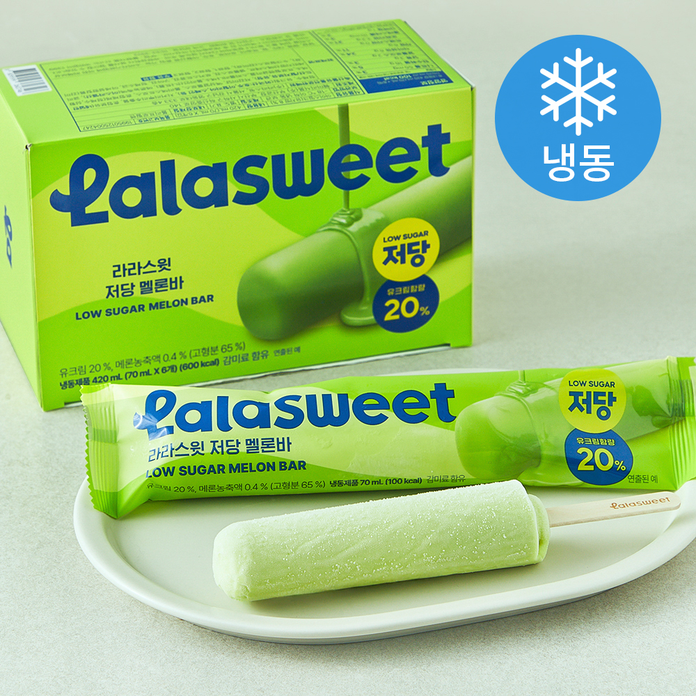 [로켓프레시] 라라스윗 저당 멜론바 6개입 (냉동), 70ml, 6개입, 1개 7,110원