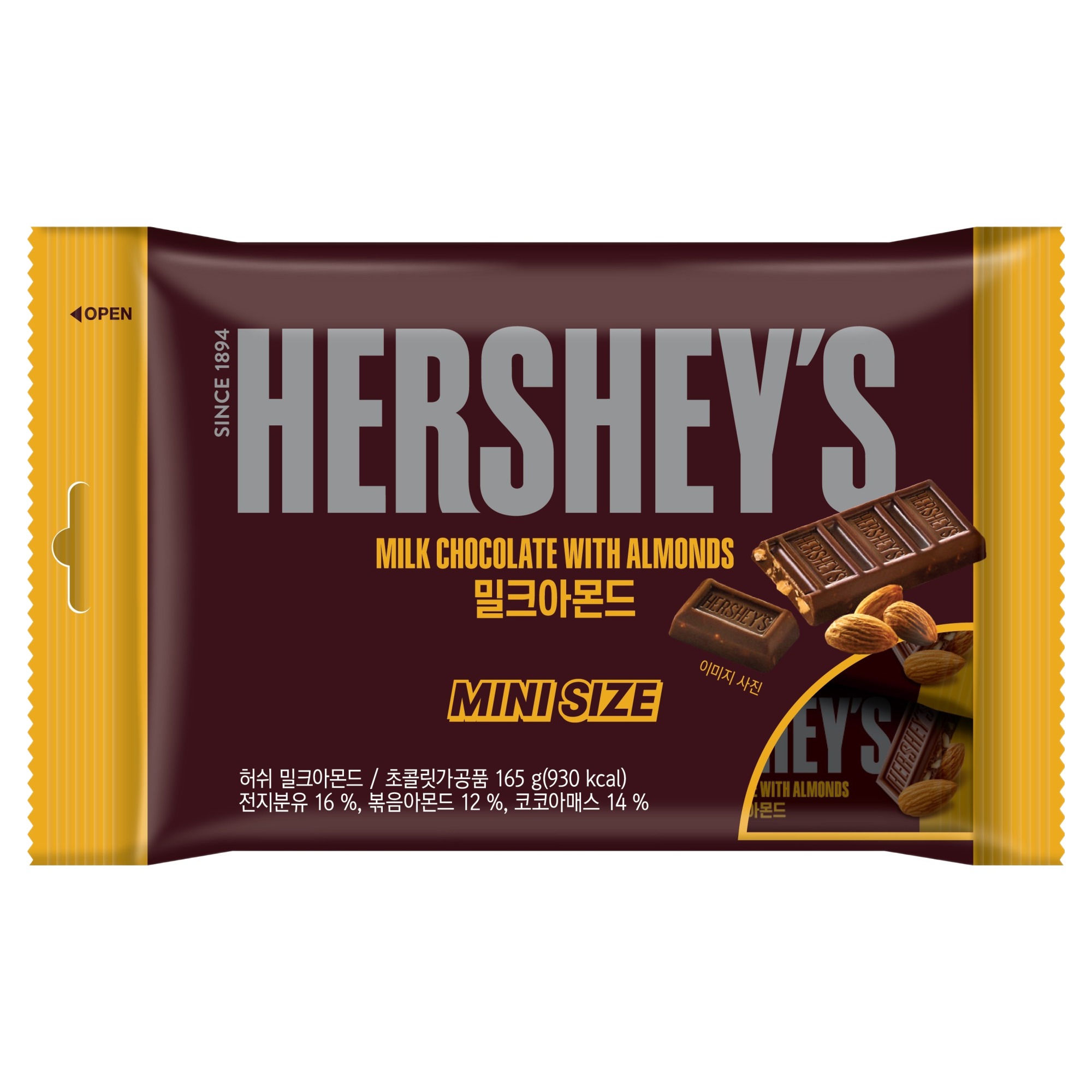 허쉬 크리미 밀크아몬드 초콜릿 미니 사이즈 4,270원