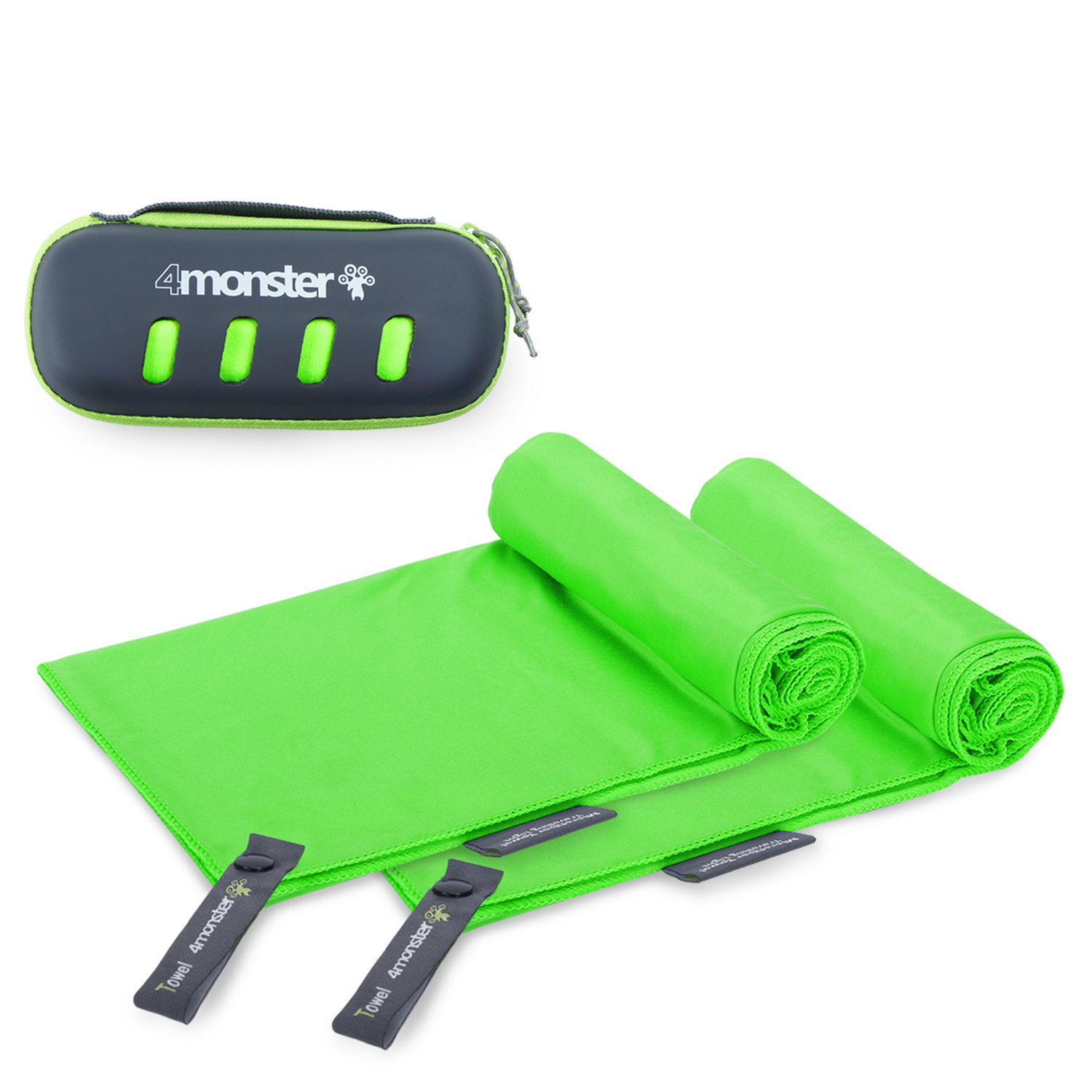 4몬스터 다용도 스포츠타월 라지 2p + EVA 케이스 세트 21,210원