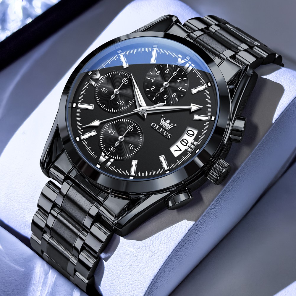OLEVS 남자 시계 명품시계 방수 메탈 크로노그래프 날짜 기능 비즈니스 캐주얼 패션 시계 36,600원