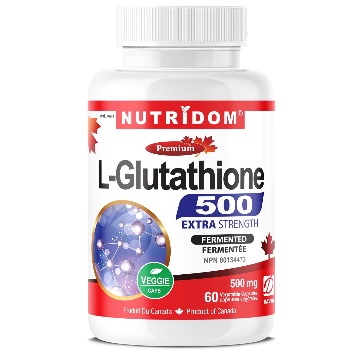 뉴트리돔 캐나다 L-글루타치온 500mg EXTRA STRENGTH 60베지캡슐 아미노산 보충 피부영양제 순수 효모추출물 55,100원