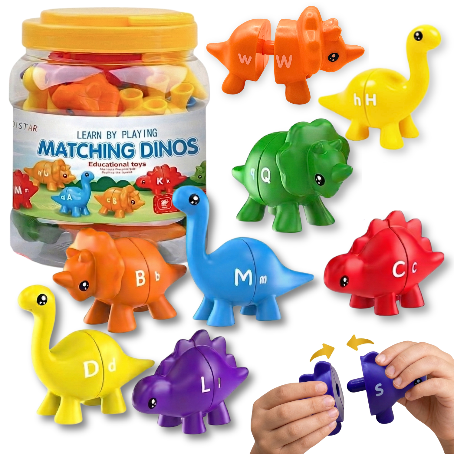 공룡 몬테소리 알파벳 매칭 블럭 대소문자 짝맞추기 유아 영단어 교구, 1개 24,000원