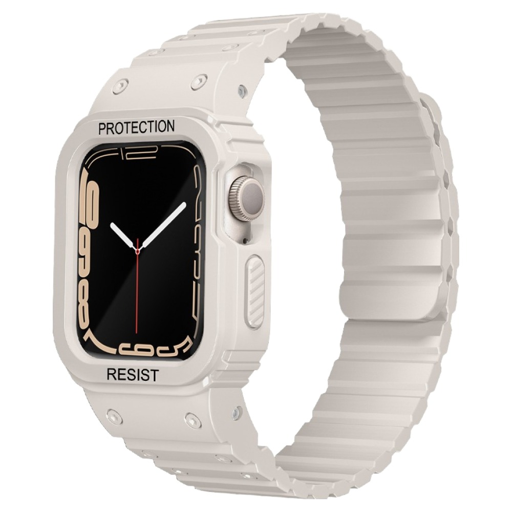 아이몰 애플워치 일체형 마그네틱 실리콘 스트랩, 크림, 1개 21,900원