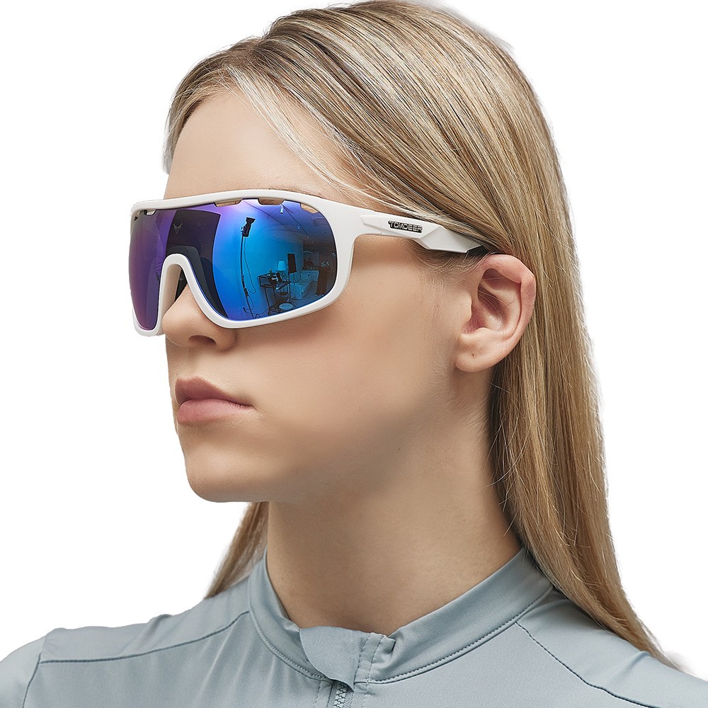 톰디어 렌즈 방풍 고스트 스포츠 선글라스 자전거 고글, 화이트프레임, 1개 69,800원