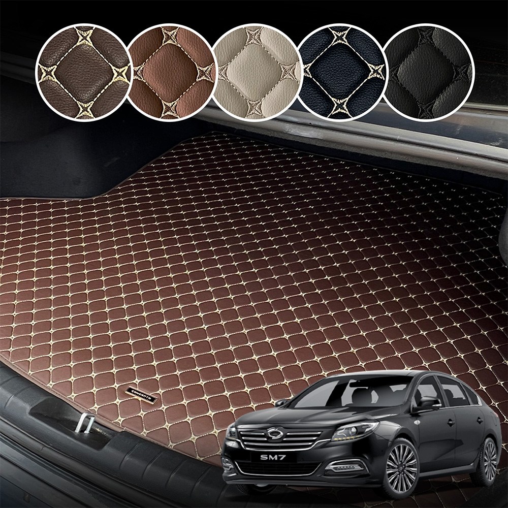 RV MOTORS 차량용 프리미엄 PU 가죽 퀼팅 SM7 (2011.08~) 전용 트렁크매트, 브라운, 올뉴SM7노바 45,000원