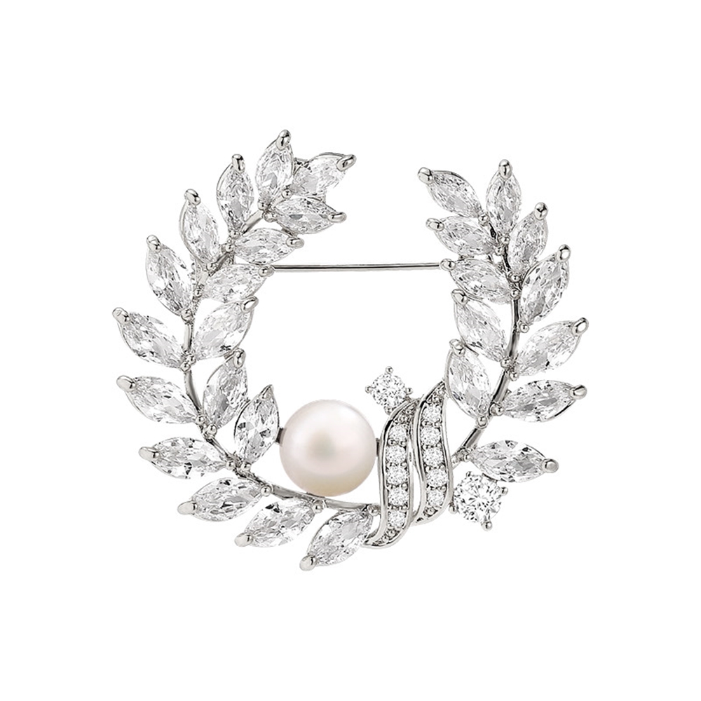 에르모사제이 B001 크리스탈 넝쿨 진주 브로치 21,900원