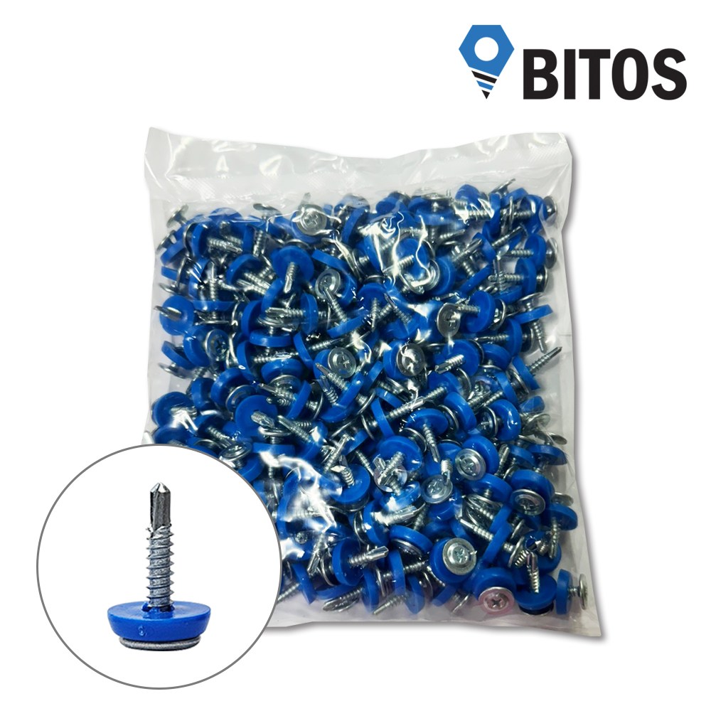 방수피스 렉산 판넬 지붕 피스 육각 나사 PE PVC 200개입, 1 9,800원