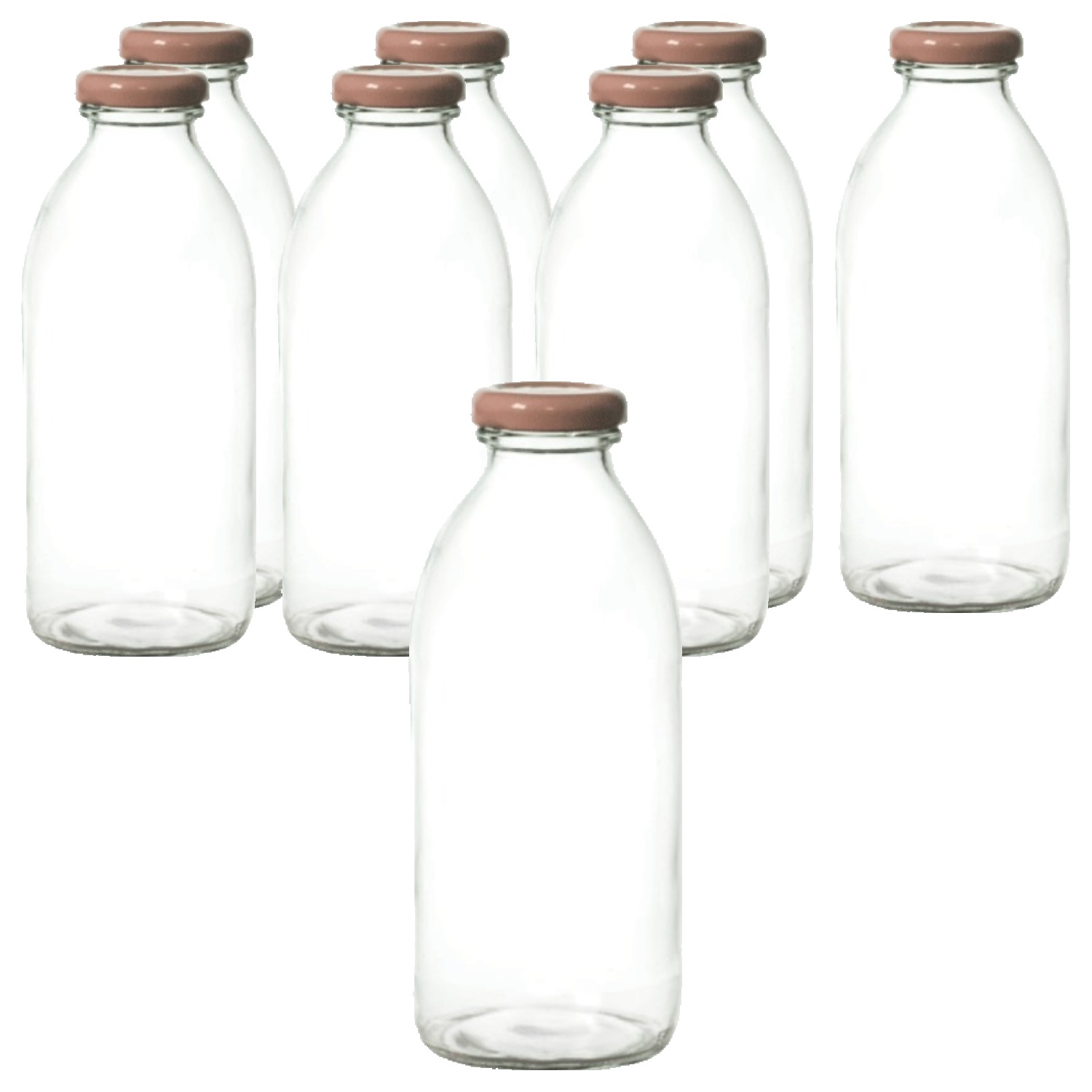 서울패키지 원형 유리음료병 핑크캡, 500ml, 8개 11,920원