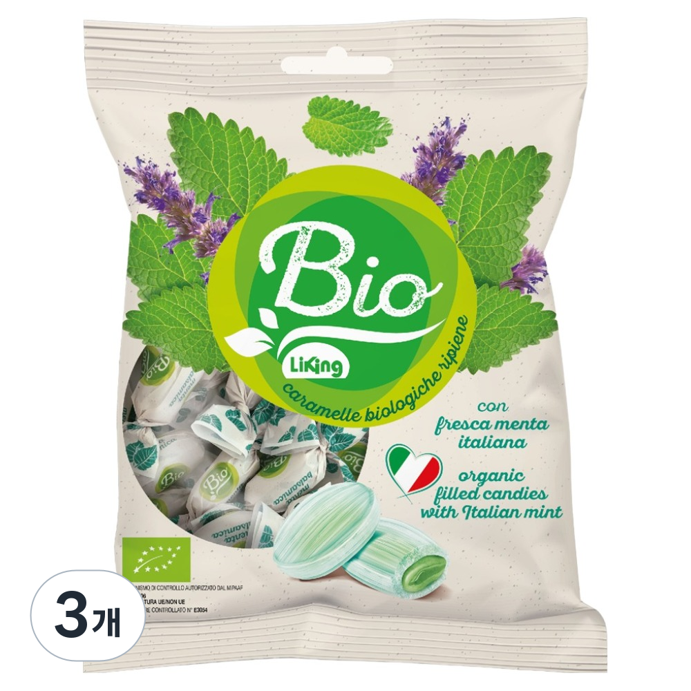 라이킹 바이오 유기농 민트 필드캔디, 3개, 90g 11,400원