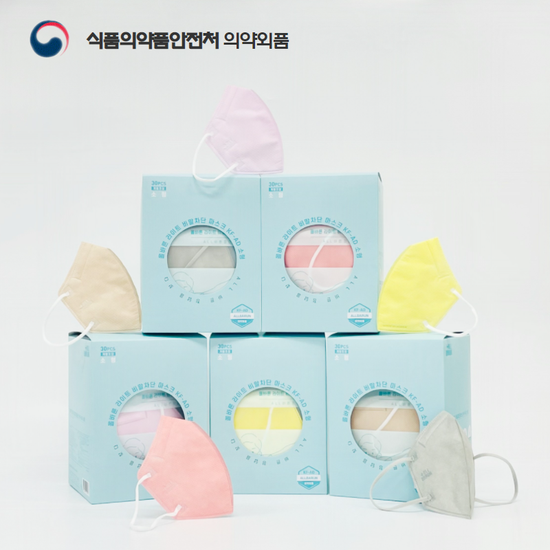 [국내제조]올바른 비말차단마스크 KF-AD 30매입 새부리형 (컬러), 30개입, 1개, 소형 비말 10,900원