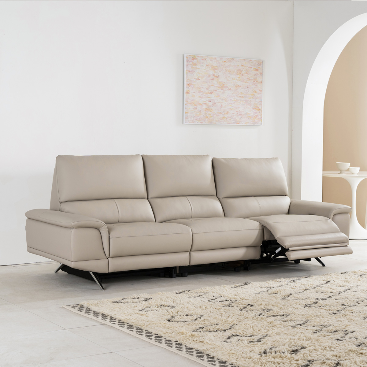 리바트 미유 3.5인 일면형 리클라이너 소파 방문설치 2,350,000원