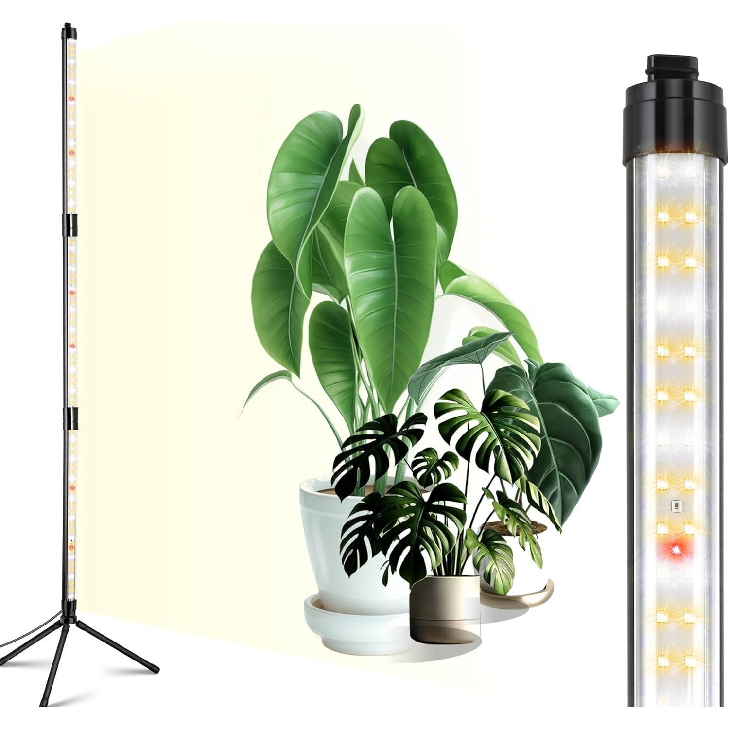 Raygrov 식물등 3단 타이머(3/9/12H) 10단계 조광 실내 조명 LED 절전 스탠드형, 1개 55,000원