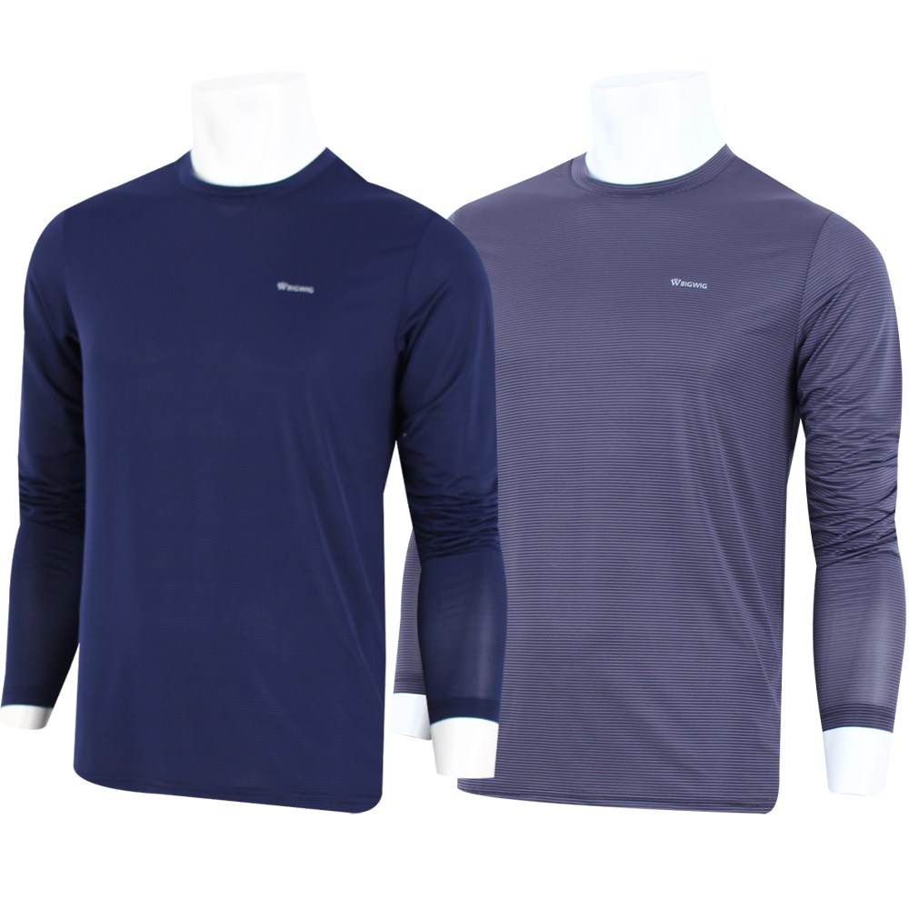 2장 [더빅보스] 여름용 긴팔 남자 쿨 냉감 라운드티 _ 자외선 차단 팔토시가 필요없는 아이스 티셔츠 기본티 작업복 등산티 B2338 14,800원