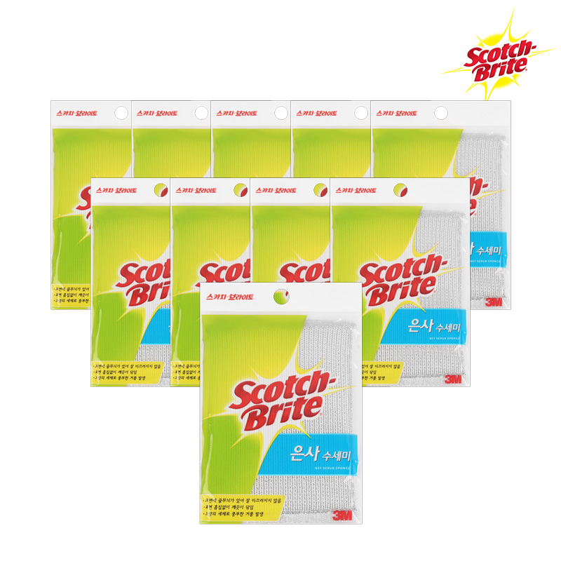 3M 스카치브라이트 NET-SV 은사 수세미 - 10개입 세트 11,700원