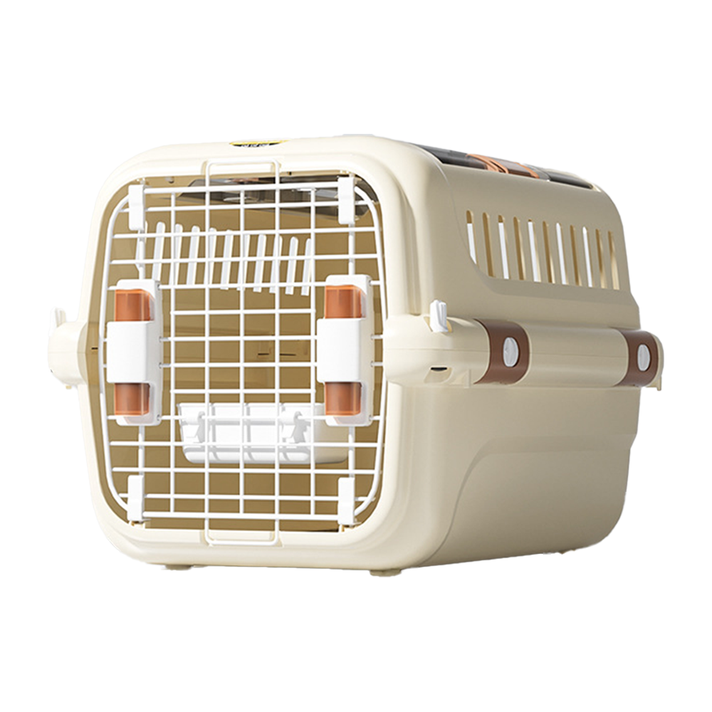 시그니프 반려동물 고양이 강아지 이동장 위로열림 케이지 이동가방 켄넬 대형 56*36*33.5cm, 1개, 크림옐로우, 현재가 33,400원