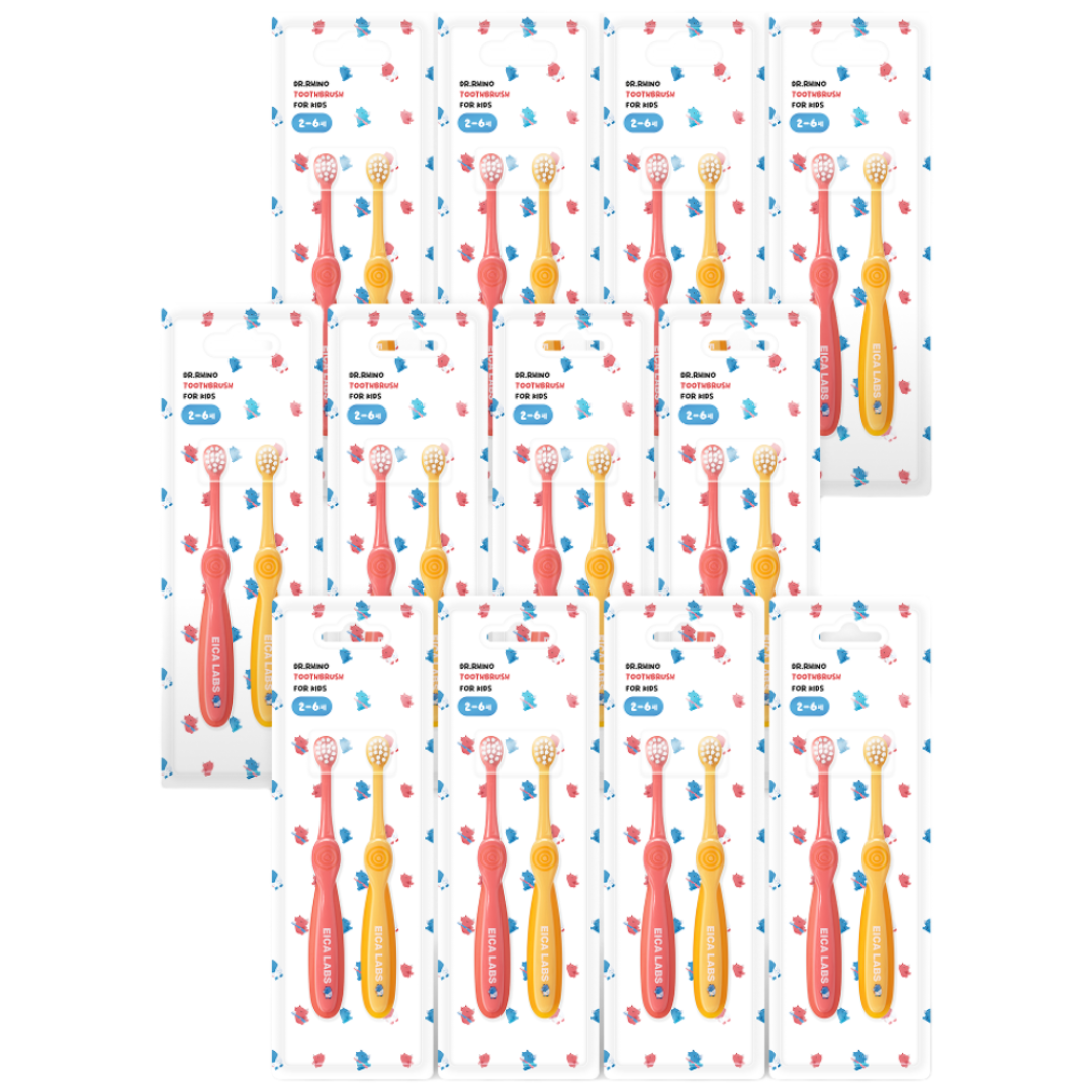 에이카랩스 어린이 코뿔소 칫솔 2종 만2세~초등학교 저학년 대용량 57,480원