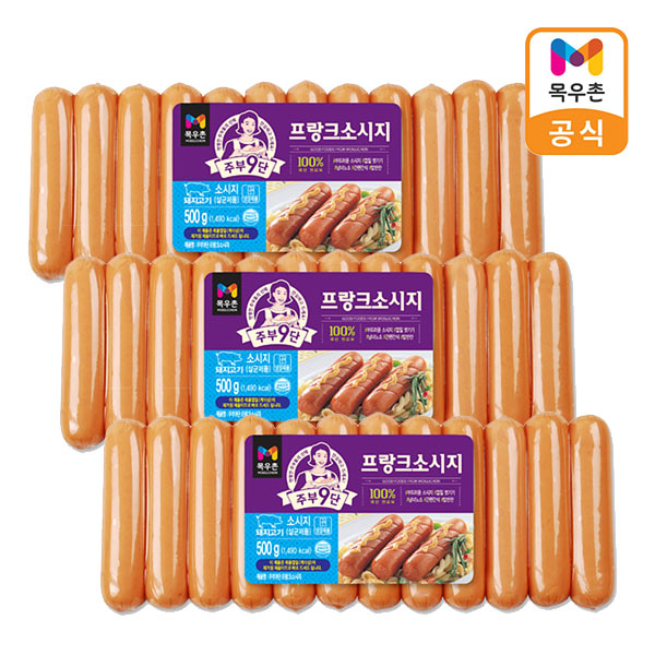 목우촌 주부9단 프랑크소시지 500g, 500g, 3개 16,620원